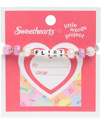 Little Words Project X Sweethearts® Flirt Beaded Stretch Bracelet - Pink
