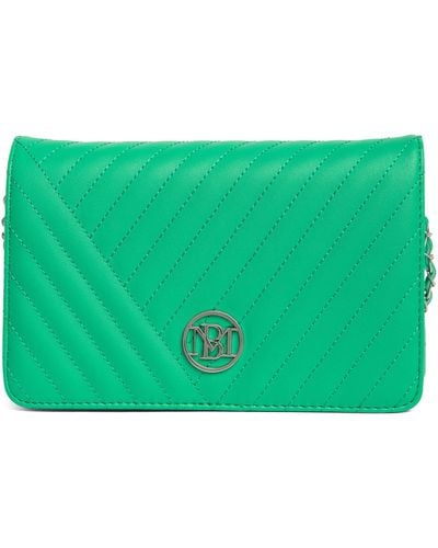 Badgley Mischka Large Quilted Crossbody Bag - Green