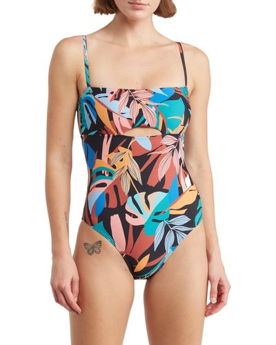 VYB Party Palm One-piece Swimsuit - Blue