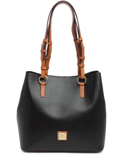Dooney & Bourke Briana Leather Shoulder Bag With Zip Pouch - Black