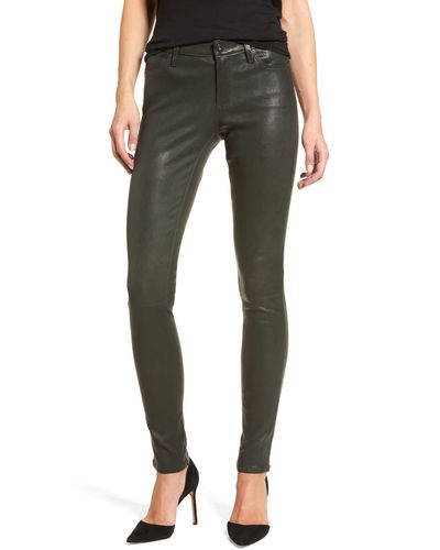 AG Jeans The Legging Super Skinny Leather Pants - Black