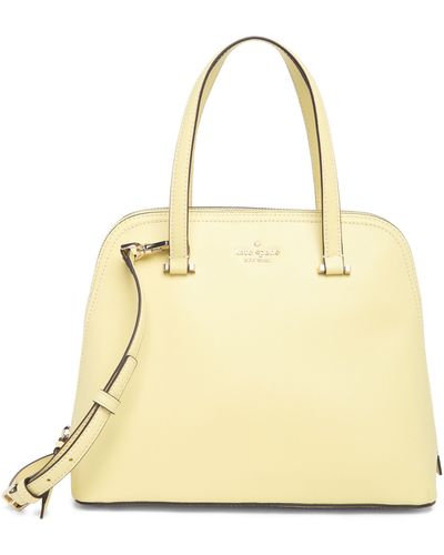 Kate Spade Leather Patterson Medium Drive Dome Satchel - Natural