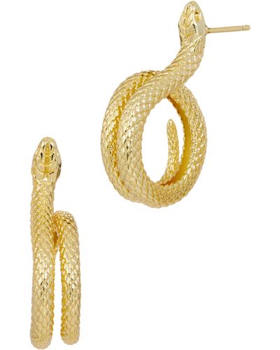 Savvy Cie Jewels Snake Stud Earrings - Metallic