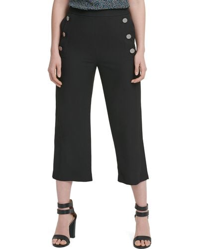 DKNY Cropped Sailor Pants - Black