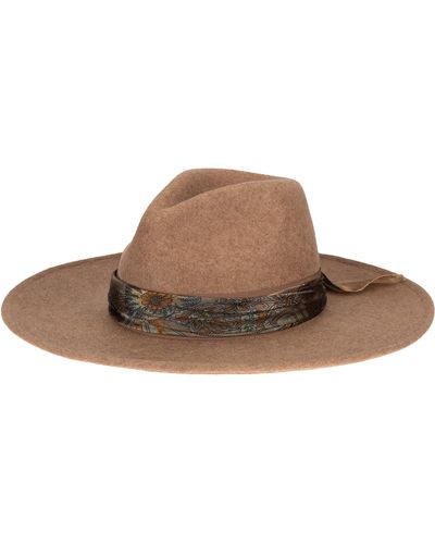 San Diego Hat Cover Band Wool Fedora - Brown