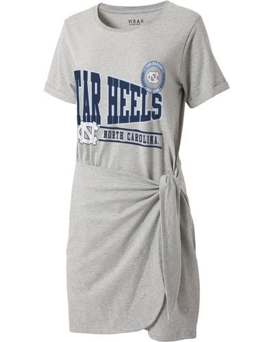 WEAR by Erin Andrews College Knot T-shirt Dress - Gray