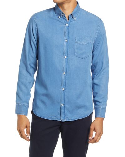 NN07 Levon 5767 Slim Fit Button-down Shirt - Blue