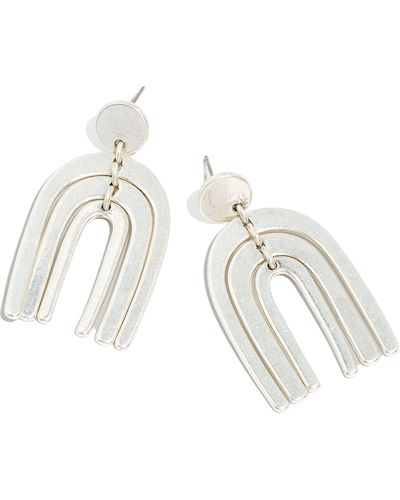 Madewell Stacked Arch Statement Earrings - White