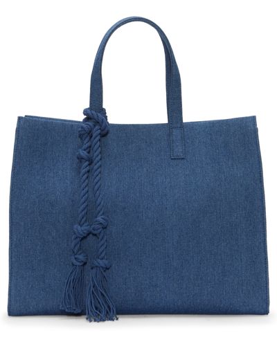 Vince Camuto Aalis Canvas Tote Bag - Blue