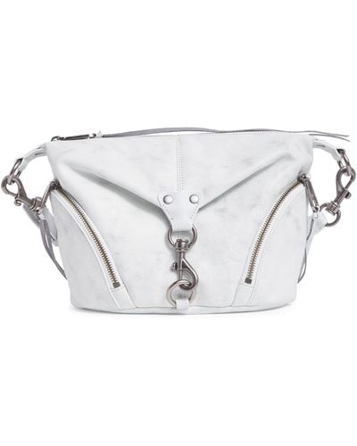 Rebecca Minkoff Small Julian Leather Crossbody Bag - White