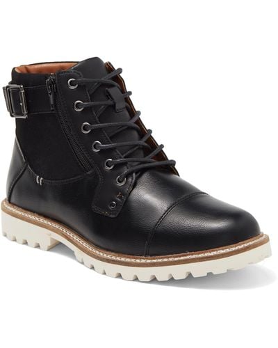 Madden Zimmen Boot In Black Pu Leather At Nordstrom Rack