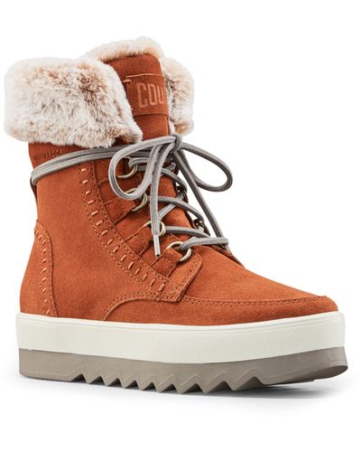 Vesta faux fur collar sales knee high snow boot