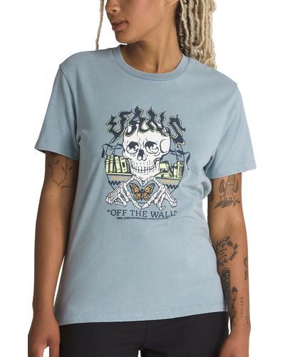 Vans Secret Powers Skeleton Logo Graphic T-shirt - Gray