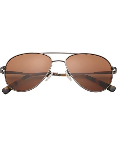Ted Baker 57mm Polarized Aviator Sunglasses - Brown