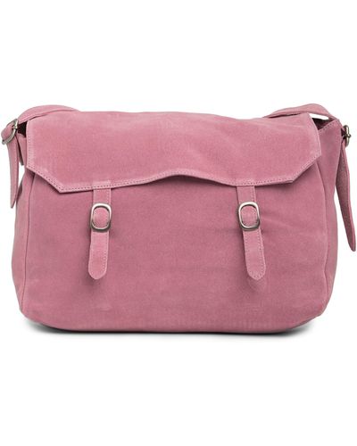 Urban Outfitters Zahara Suede Messenger Bag - Pink