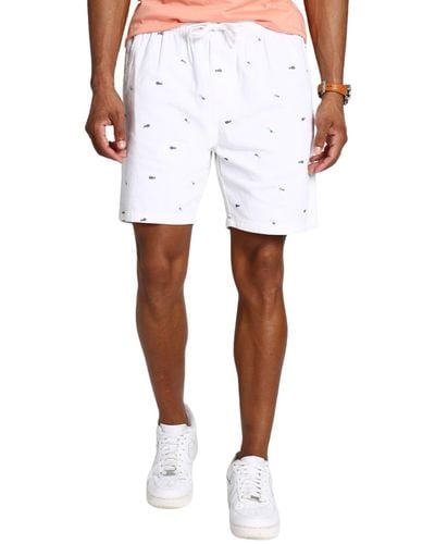 Jachs New York Pineapple Print Pull-on Shorts - White