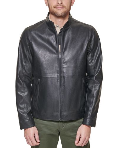 Dockers Racer Faux Leather Jacket - Gray