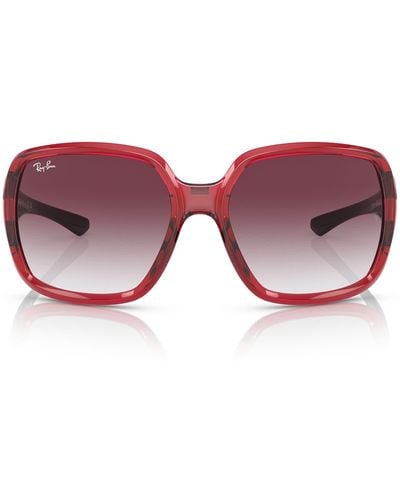 Ray-Ban Ray-ban Powderhorn 60mm Square Sunglasses - Red