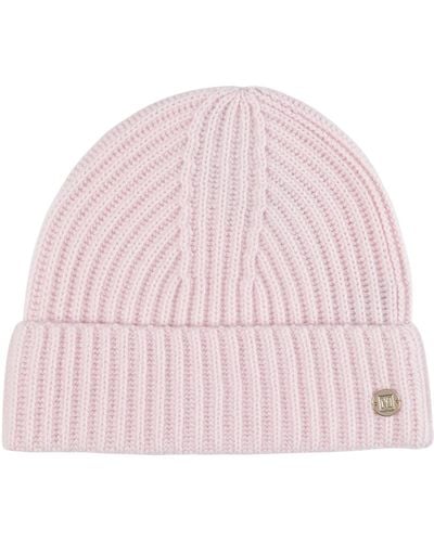 Bruno Magli Cashmere Ribbed Knit Beanie - Pink