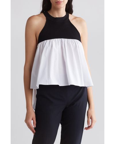 Vici Collection Reverie Colorblock High-low Tank - White