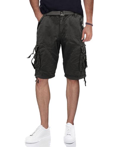 Xray Jeans Belted Cargo Shorts - Black