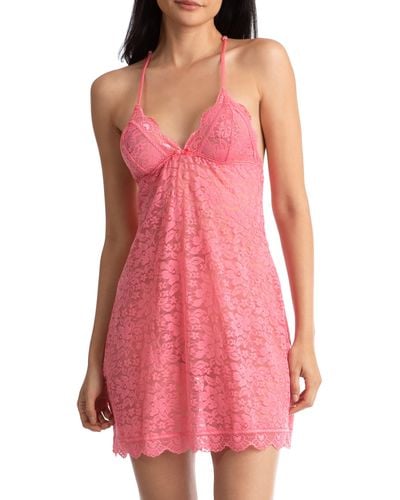 In Bloom Lace Chemise - Red