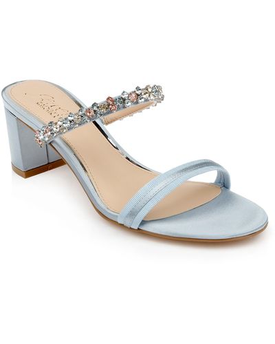Badgley Mischka Crystal Embellished Heeled Sandal - Blue