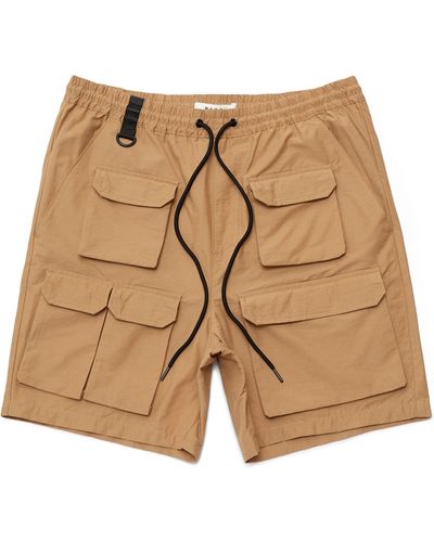 PacSun Gabriel Nylon Cargo Shorts In Tigers Eye At Nordstrom Rack - Natural