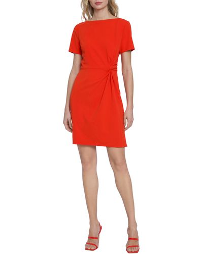 DONNA MORGAN FOR MAGGY Side Twist Sheath Dress - Red