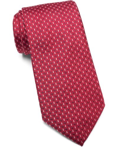 Tommy Hilfiger Micro Geometric Tie - Red