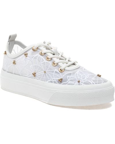 J/Slides Floral Sneaker - White