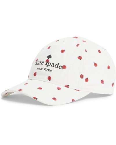 Kate Spade Ladybug Party Baseball Cap - White