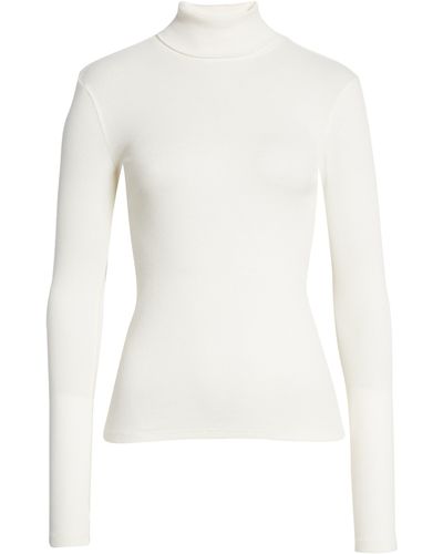 BP. Turtleneck Ribbed Top In Ivory At Nordstrom Rack - White