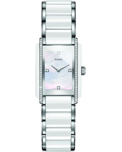 Rado Integral Mother Of Pearl & Diamond Bracelet Watch - White