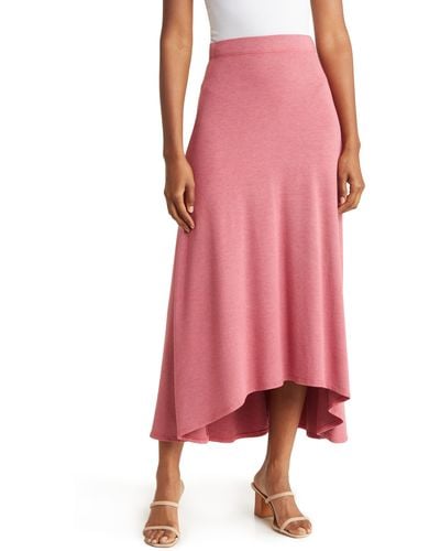 Go Couture Asymmetric Hi-low Skirt - Pink