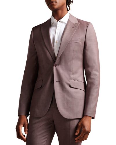Ted Baker Slim Fit Wool Suit - Brown