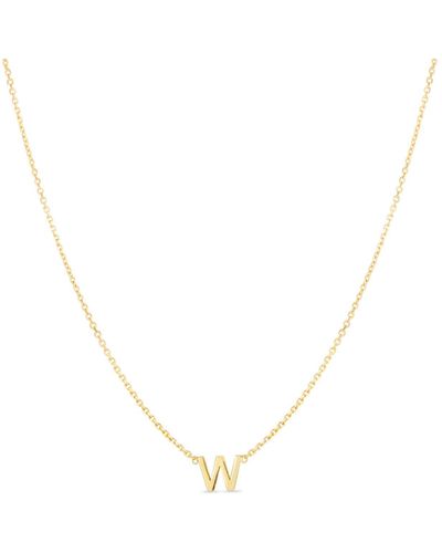 KARAT RUSH 14k Gold Initial W Necklace - Yellow