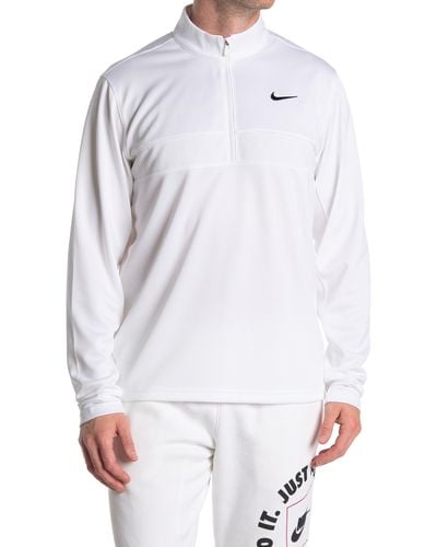 Nike Essential Dri-fit Half Zip Golf Pullover - White