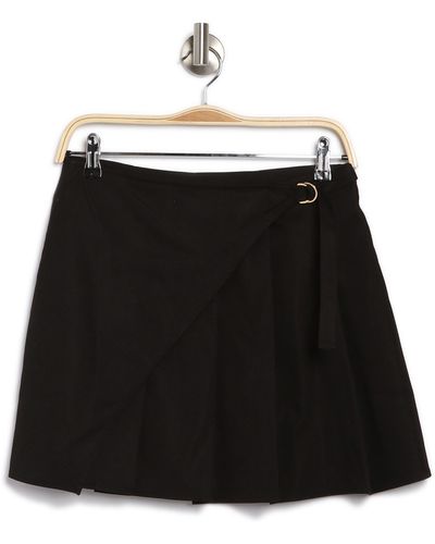 19 Cooper Pleated Wrap Miniskirt - Black