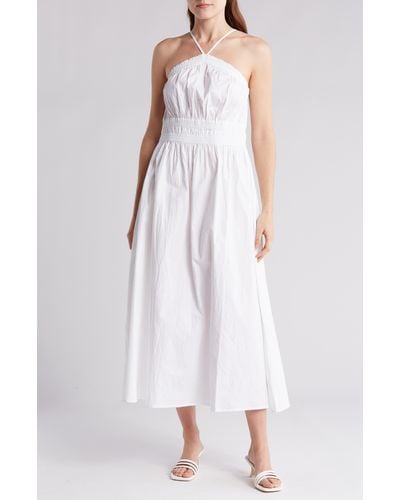 Rachel Parcell Halter Midi Dress - White