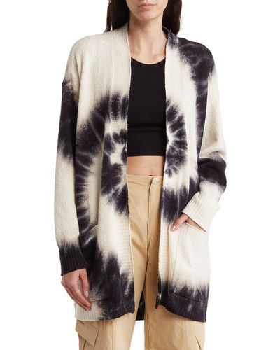 Electric and Rose Griffith Tie Dye Long Cardigan - Black