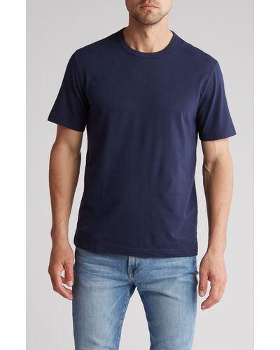 14th & Union Crewneck Cotton & Modal T-shirt - Blue