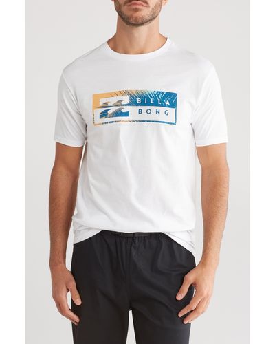 Billabong Synched Cotton Graphic T-shirt - White