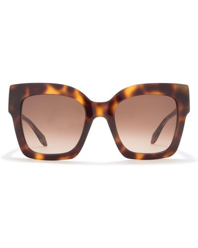 Just Cavalli 52mm Oversize Square Sunglasses - Brown