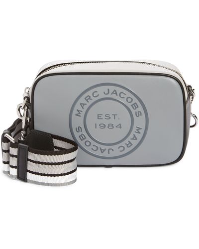 Marc Jacobs Flash Leather Camera Crossbody Bag - Gray