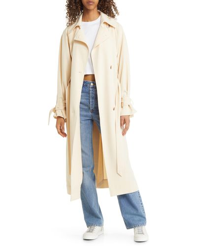 TOPSHOP Trench Coat - Blue