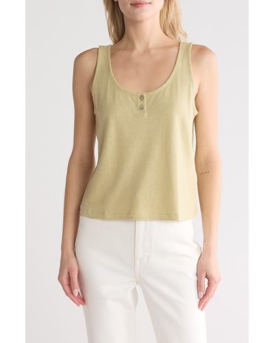 Madewell Pointelle Henley Tank - Multicolor