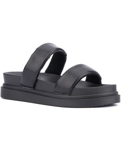 Olivia Miller Pto Slide Sandal - Black