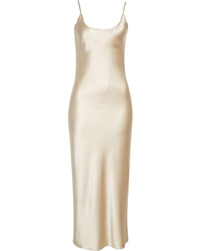 MOTHER OF ALL Kelly Charmeuse Slipdress In Champagne At Nordstrom Rack - White