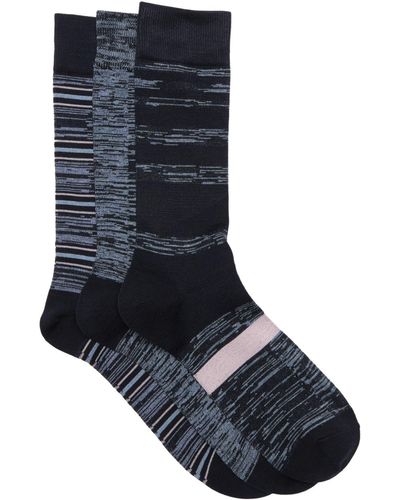 Nordstrom Multi Striped Ultra Soft Socks - Blue